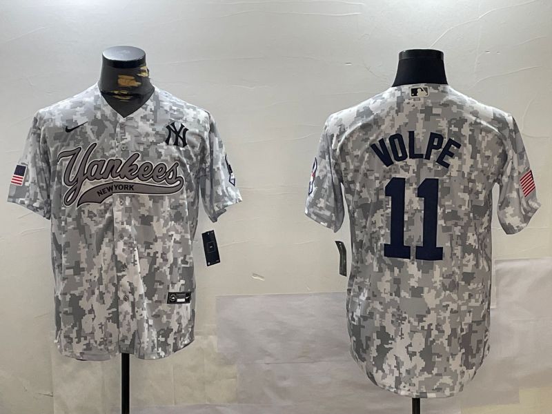 Men New York Yankees 11 Volpe Camo Joint Name 2024 Nike MLB Jersey style 2
